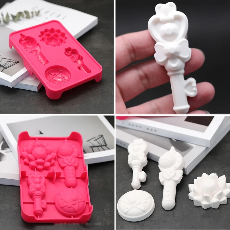 

Magic Stick Fairy Wand Silicone Mold Fondant Epoxy Resin Magic Wand Flower Jewelry Pendant Mould Jewelry Making Tools