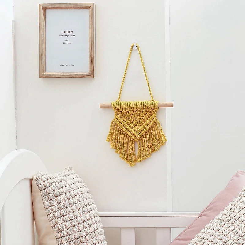 

3X Handmade Woven Macrame Wall Hanging Tapestry Wedding Wall Decoration Nordic Backdrop Wall Home Living Room Boho Decor