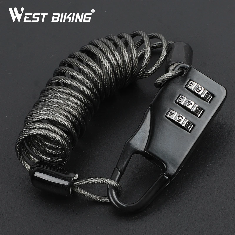 WEST BIKING мини Противоугонный замок для шлема 4 цифр Пароль скутер мотоциклы