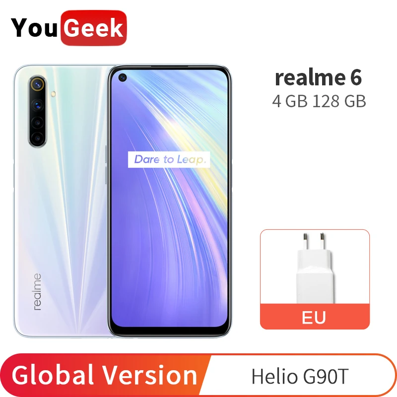 Realme 6 глобальная версия 4 Гб 64 5 ''мобильный телефон Helio G90T Восьмиядерный