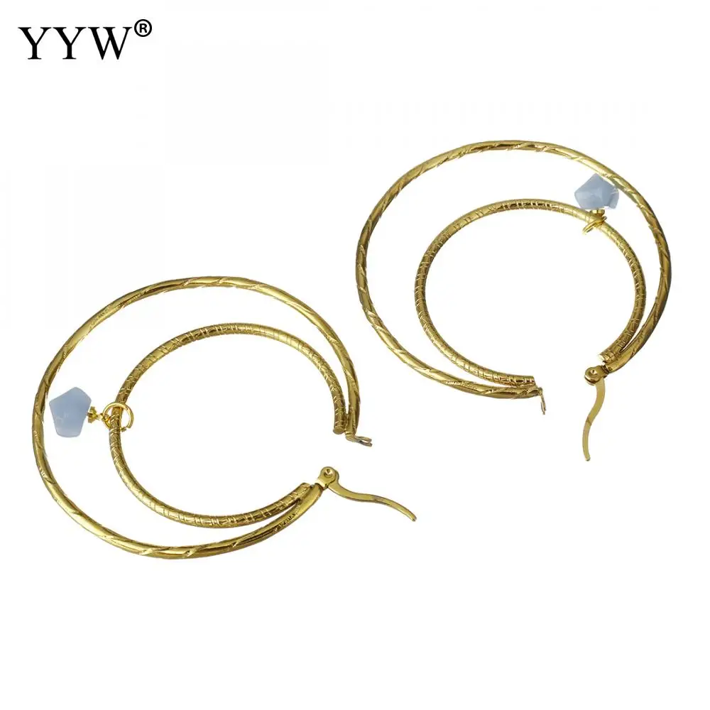 Модные женские рычаг из нержавеющей стали висячие Висячие полые круглые бусины