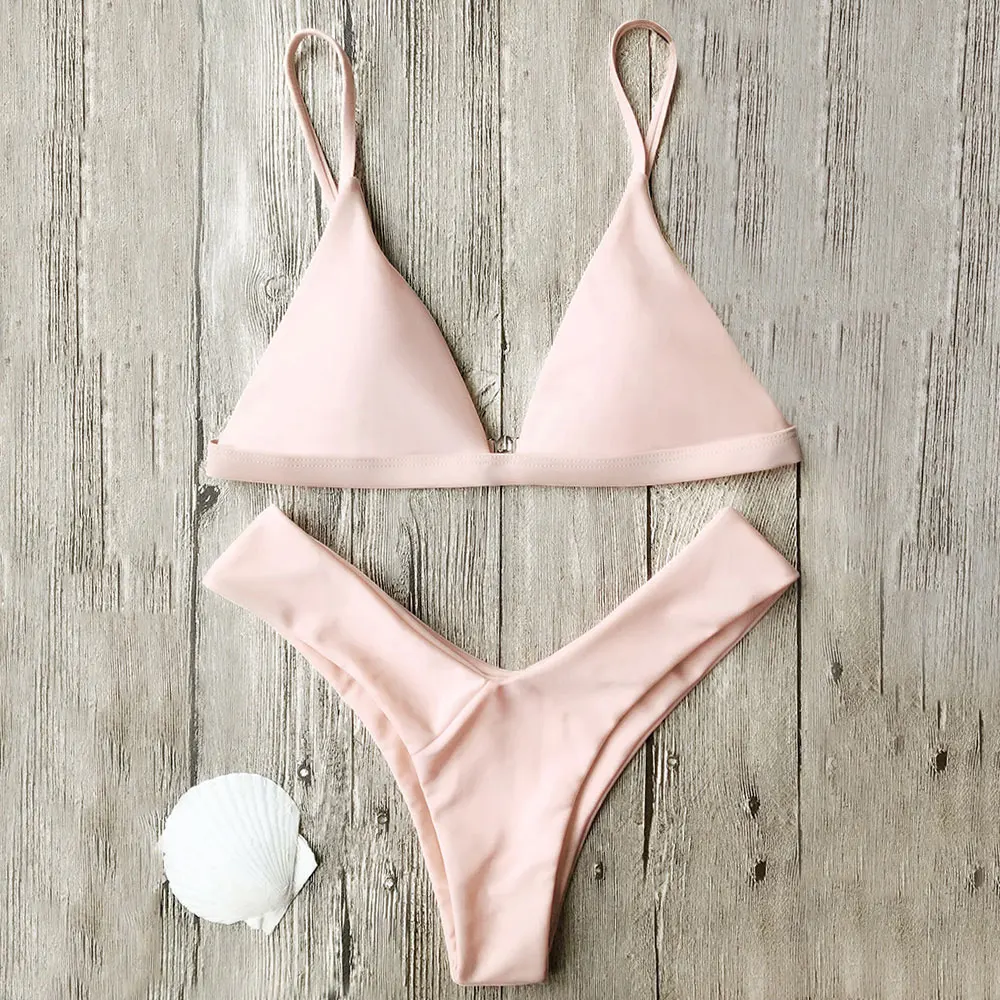 \ &quotZaful Для женщин купальник на бретельках с мягкой подкладкой бикини набор