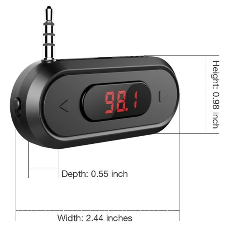 

Universal FM Transmitter Wireless Audio Adapter with 3.5mm Jack for Xiaomi for iPhone IOS Android Car Speaker