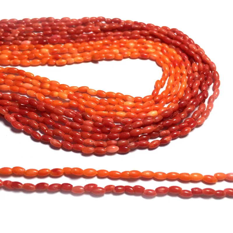 2020 коралловые бусины эллиптической формы для изготовления ювелирных изделий