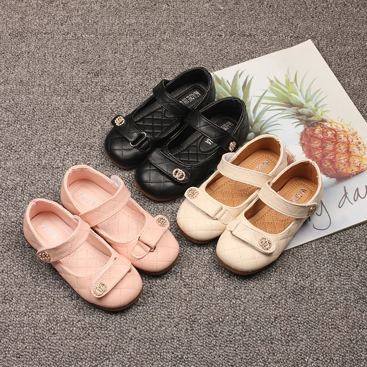 

Girls' Leather Shoes 2021 Autumn New Children's Soft Sole Bow Single Shoes Kids Shallow Mouth Cute Princess Shoes Cute Fashion