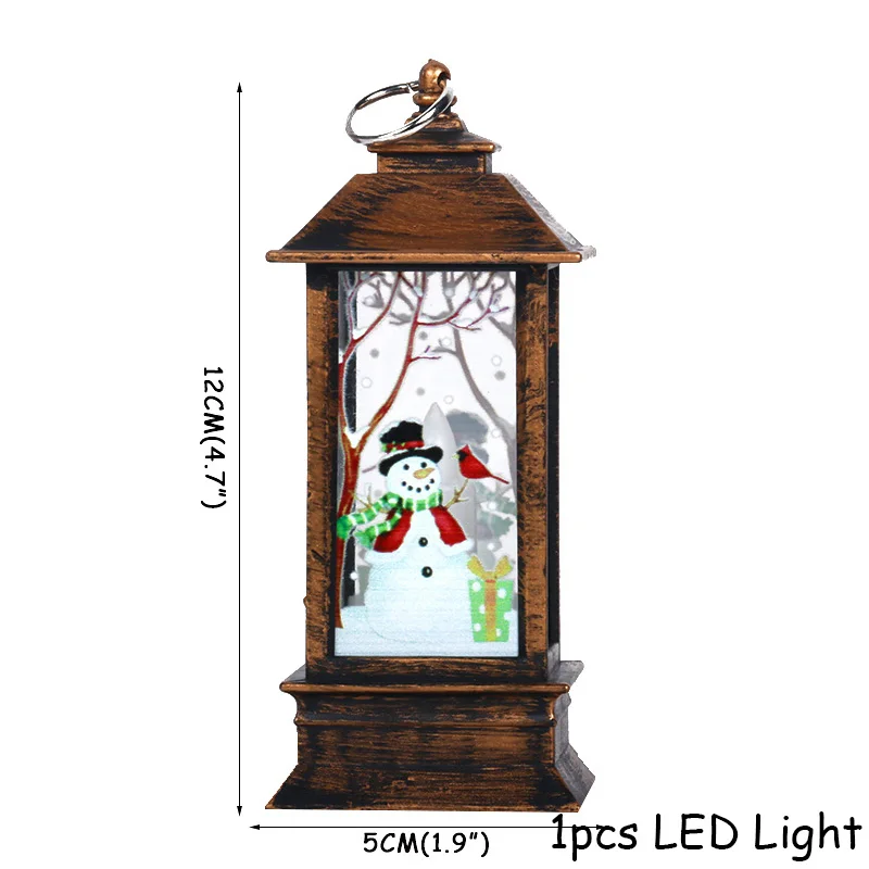 1pcs LED Light Рождественские украшения для дома веселая Рождественская елка рождественские украшения Санта Снеговик Noel Navidad год Natal - Цвет: 1pcs LED Light