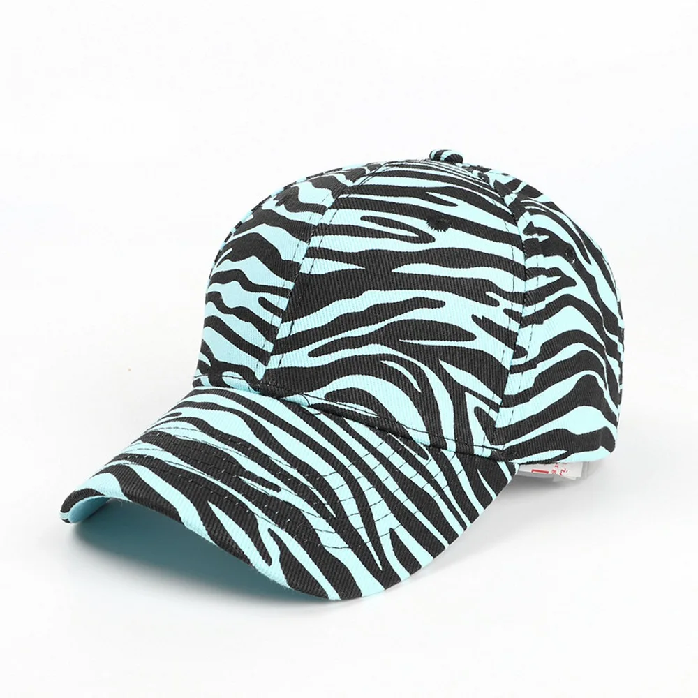 

Spring and Summer Unisex Baseball Caps Casual Style Cotton Printed Zebra Pattern Outdoor Travel Sports Curved Brim Fashion Hats
