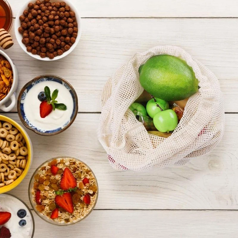 9 шт. пакеты для продуктов из органического хлопка|Сумки и корзины| |
