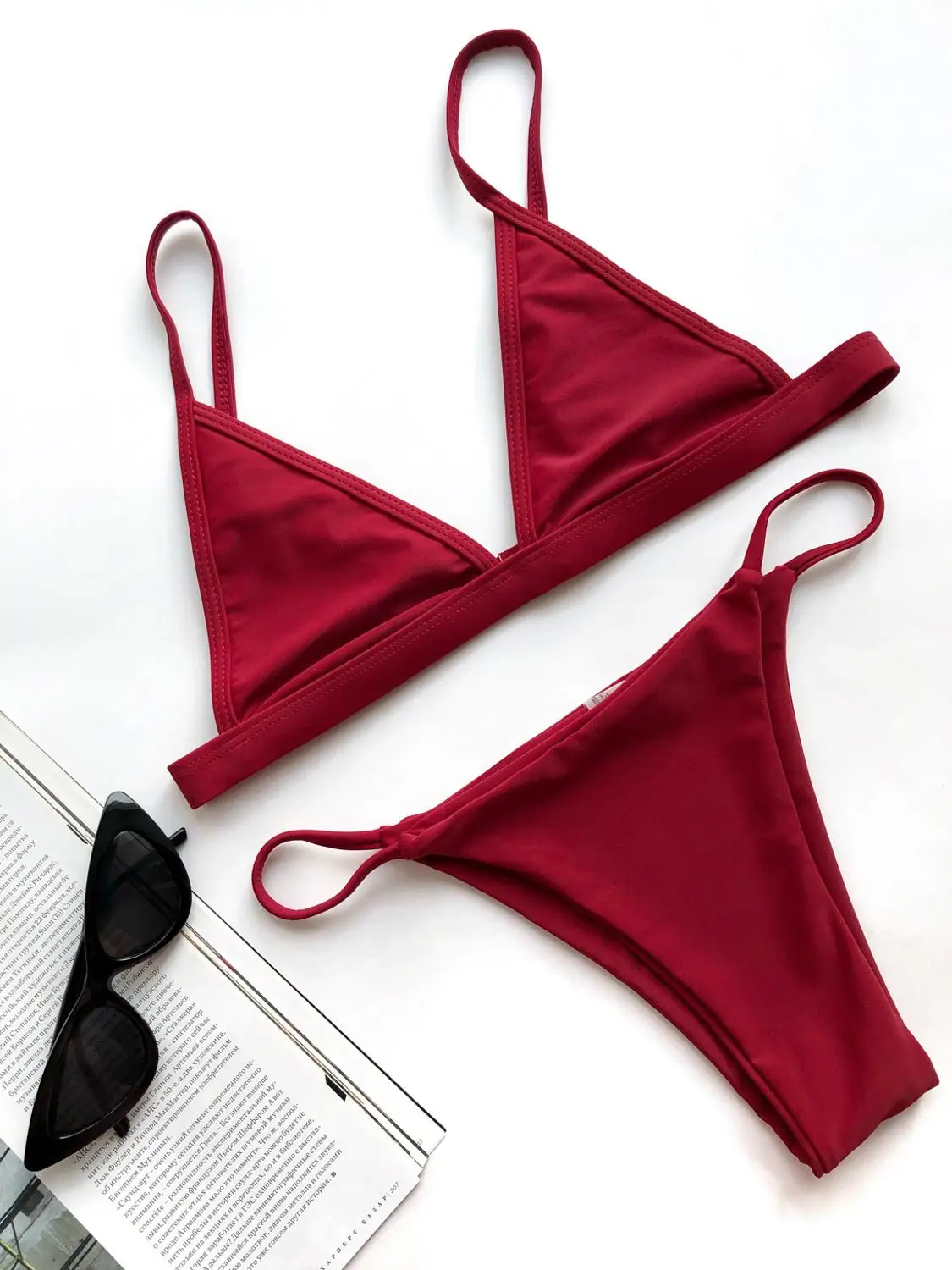 BANDEA купальники женский купальник женское микро бикини 2019 однотонные Раздельный