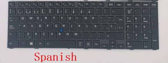 JP/UI/испанский/французский/итальянский/Турецкий Для Toshiba Tecra W50-A A50-A клавиатура с подсветкой с рамкой черный - Цвет: Черный