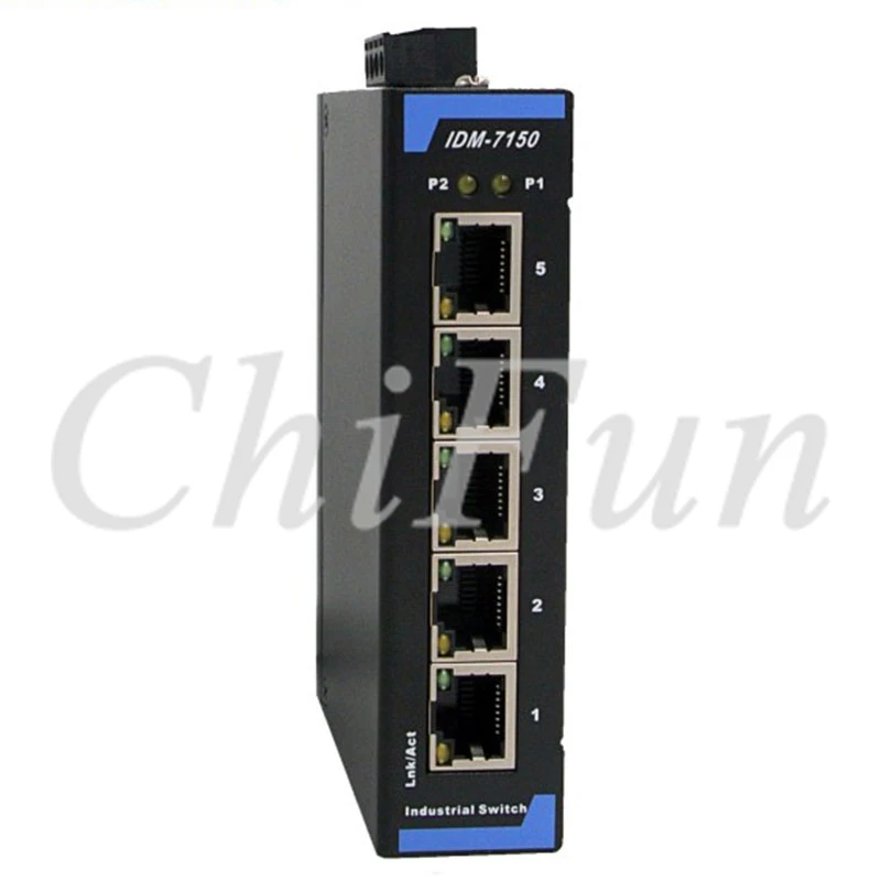 IDM 7150 промышленный коммутатор Ethernet 5 портов 12 в 24 направляющий