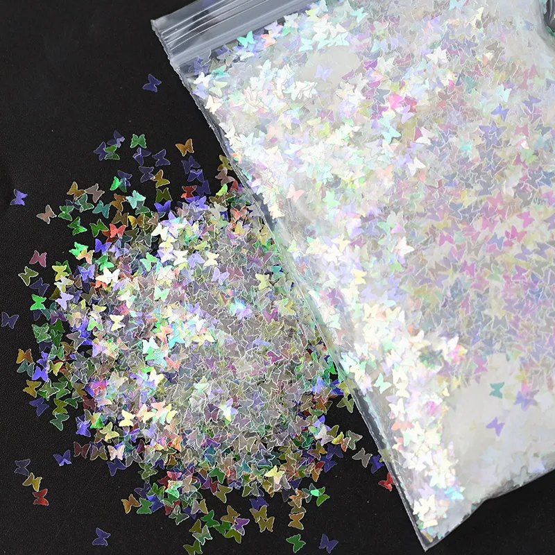 

50gTransparent Loose Glitter Sequins Paillettes for Nail Art Manicure Holographic Nail Accessories Confetti AB Sequins12 Shapes