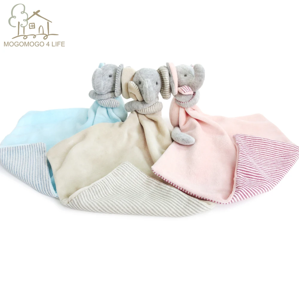 

Luxury Elephant Cuddle Baby Snuggle Toys Soft Unisex Beige Infant Saliva Towel Stuffed Animal Doll Newborn Appease Blanket
