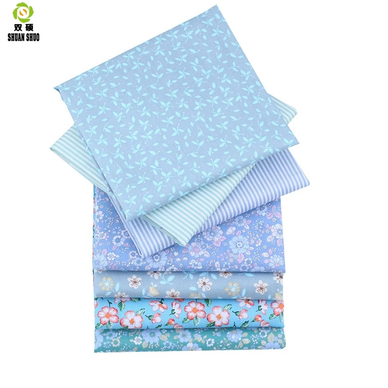 Хлопковая ткань Shuangshuo Flora & stripeTissus в стиле пэчворк четверть толстых пучков для