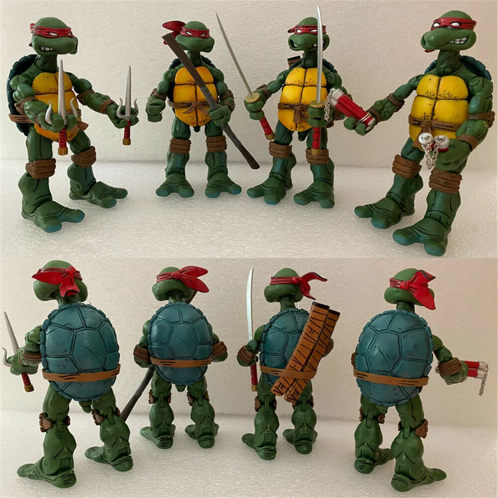 NECA 4 шт. 6 дюймов Леонардо Микеланджело Донателло подростковые мутанты Черепашки