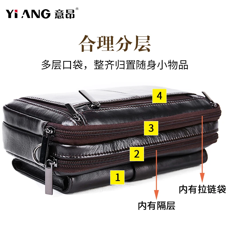 Брендовая мужская сумка-мессенджер на плечо из натуральной кожи чехол для