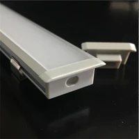 free shipping new arrival recessed hot sell aluminum profile with milky or clear cover and end caps clips for led strips