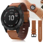 Ремешок из натуральной кожи для Garmin Fenix 6  6 Pro, ремешок Fenix 5  5 Plus, сменный Браслет для смарт-часов, ремешок 22 мм, ремешок для часов