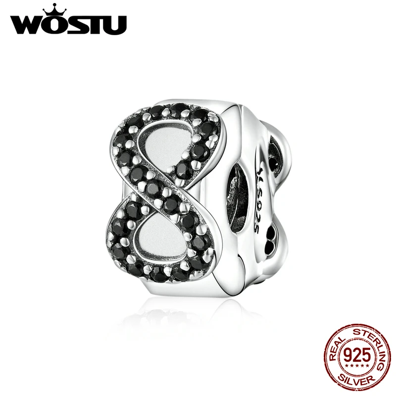 Бесконечность стопор WOSTU 100% 925 пробы серебро Бесконечная любовь форма пробки