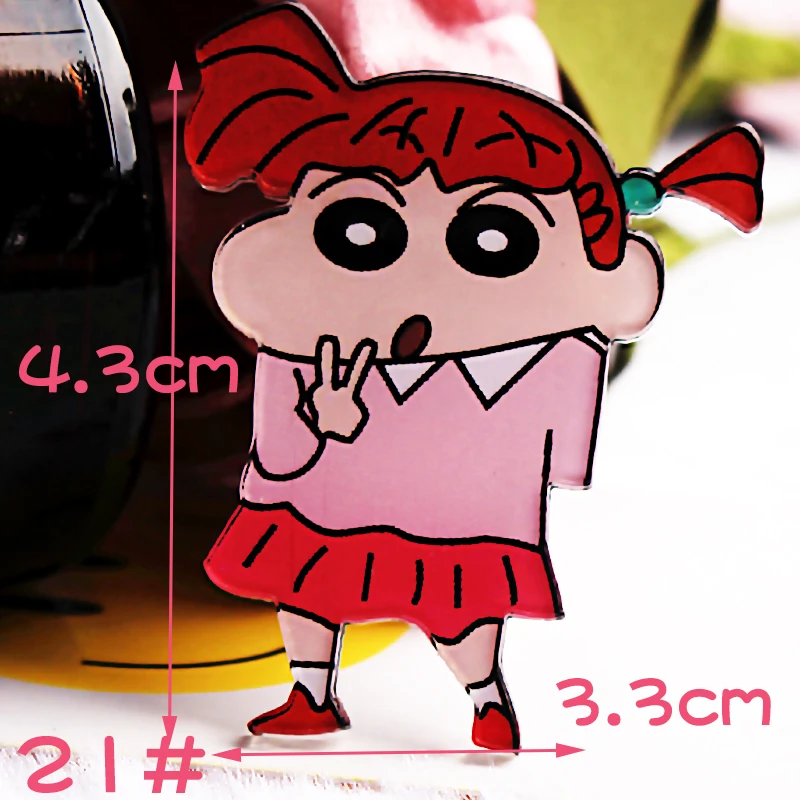 1 шт. Crayon Shin-chan мультфильм демон значки на одежду акриловые значки Kawaii значки на рюкзак булавка брошь значок Y13