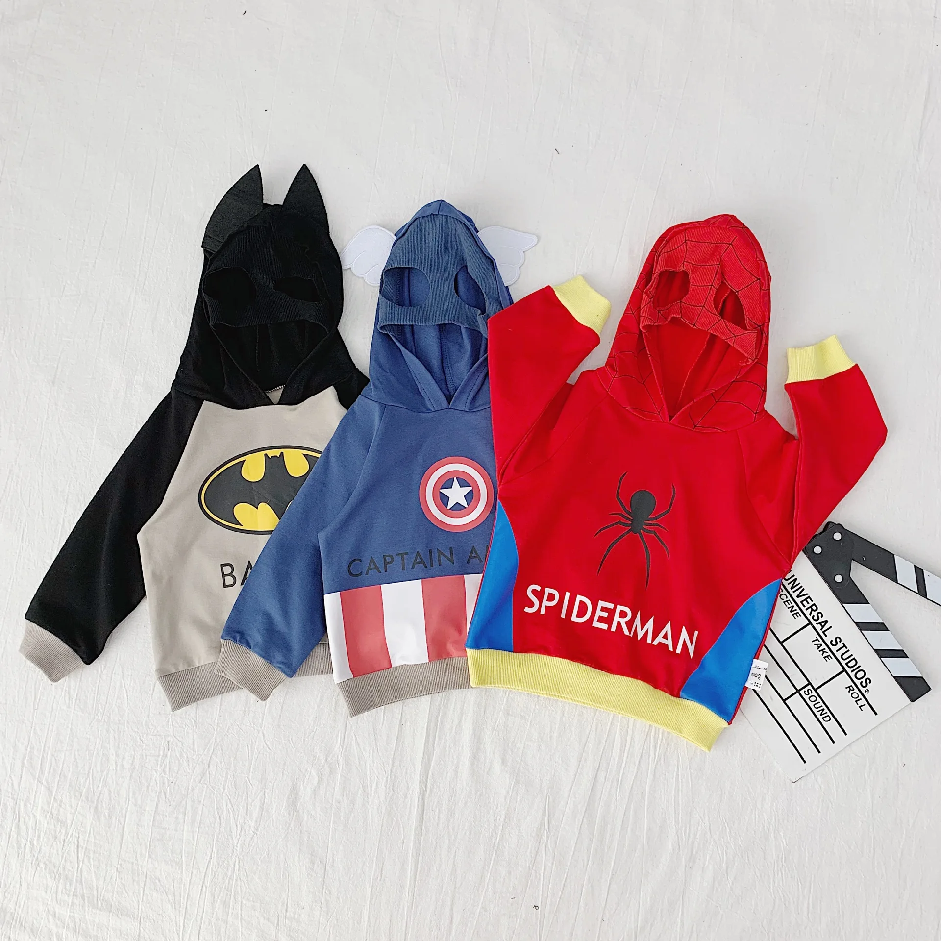 Толстовки с капюшоном для мальчиков пальто героями мультфильма Капитан Америка