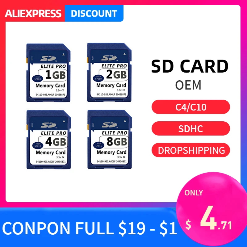 10PCS/LOT SD Card 1GB Speicherkarte Digital Memory Card Cartao de Memori Carte tablet Laptop Monitor Gadget Cartao de Memoria