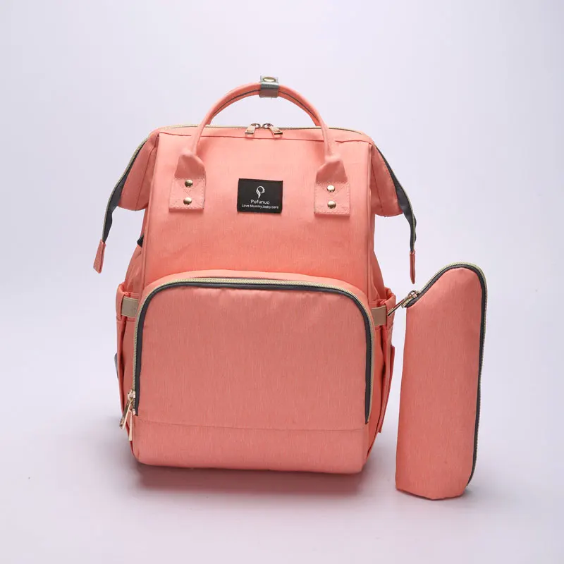 Pofunuo Brand Lequeen сумка для подгузников для беременных, водонепроницаемая сумка для мам, большой дорожный рюкзак, вместительная Детская сумка, сумка для ухода за ребенком, сумка для рук - Цвет: Pofunuo Brand