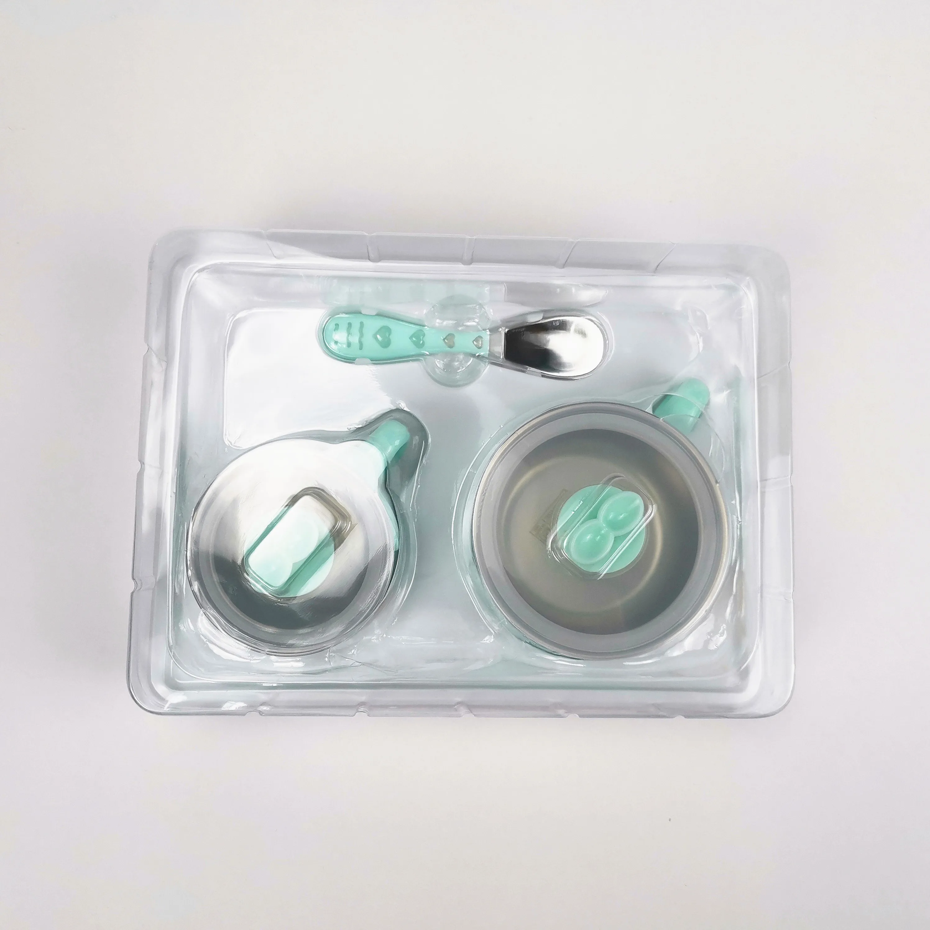 3 шт./компл. Набор детских чаш из нержавеющей стали обучающая чаша ложка набор