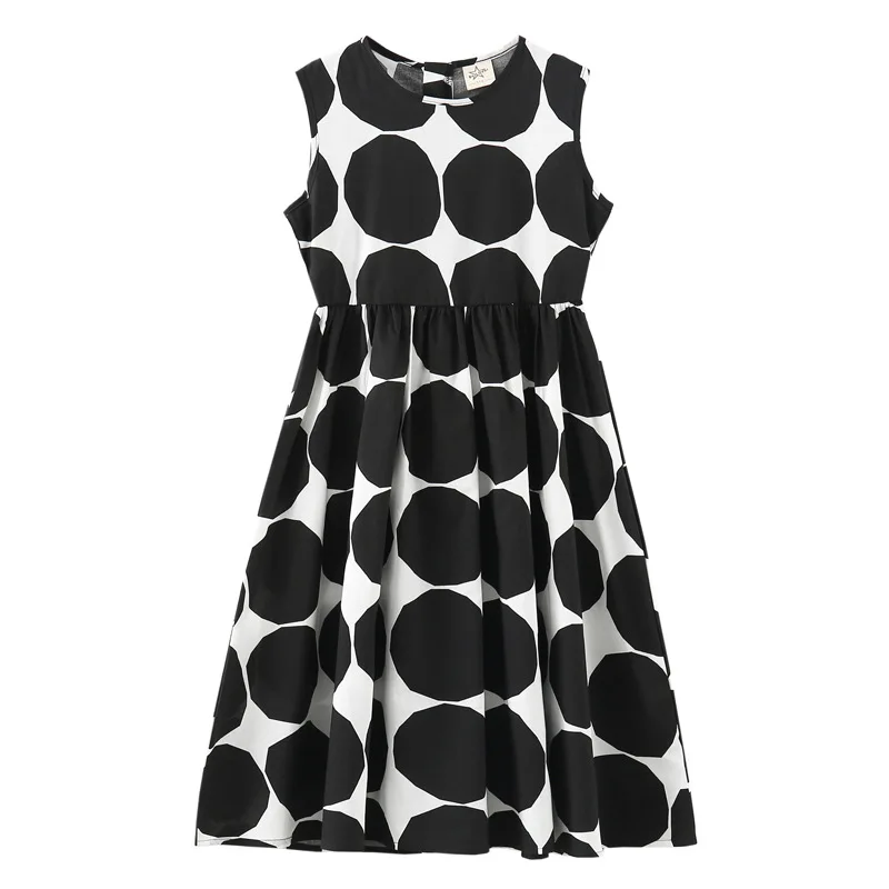 Girls Summer Dress 2020 New Beach Cotton dot Children maxi Mother and Daughter Toddler Sundress Teen Clothes #5077 | Детская одежда и