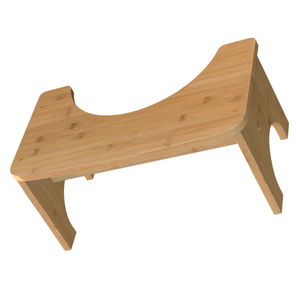 

1pc Wood Footstool Bathroom Toilet Stool Household Step Stool Standing Stool