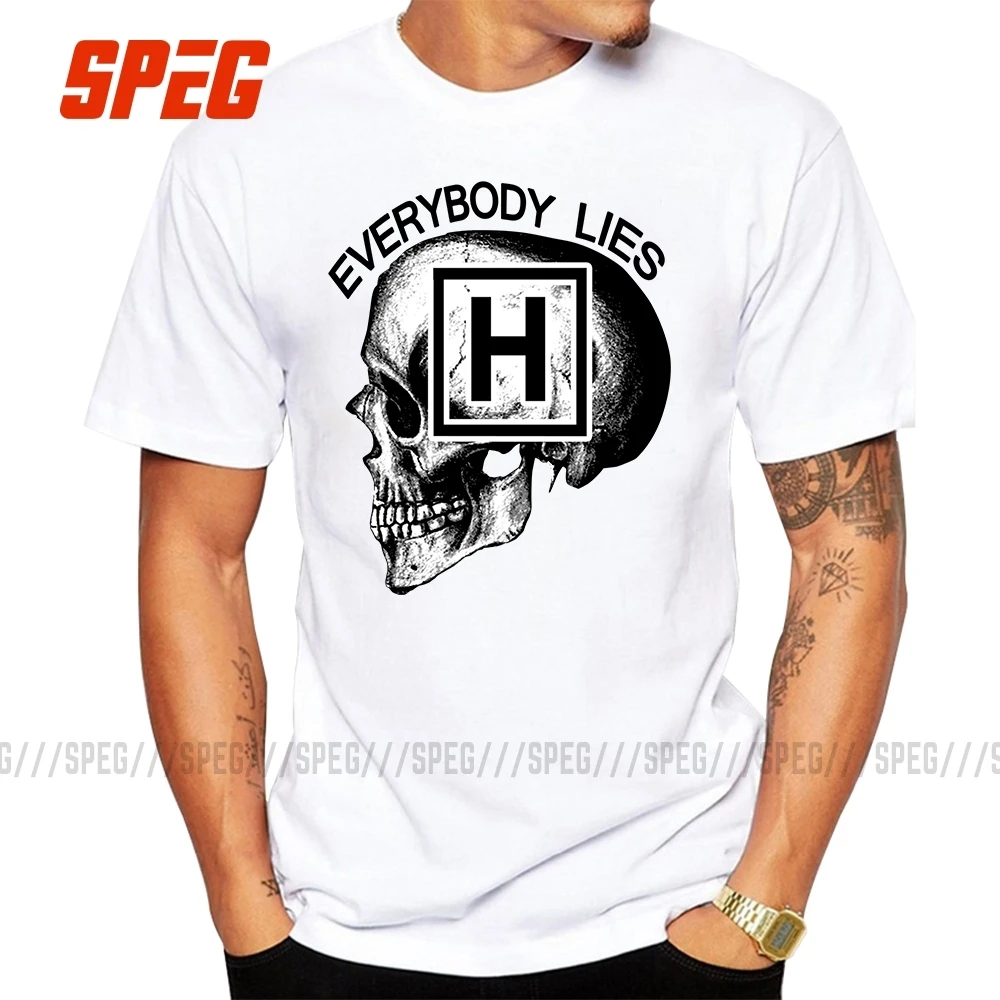 Футболки Доктор Хаус все находится футболка с черепом для мужчин мужские 100%