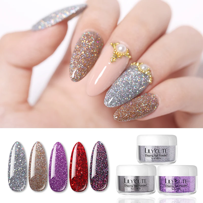 Пудра для ногтей LILYCUTE 5 г Базовое покрытие французского маникюра с градиентом