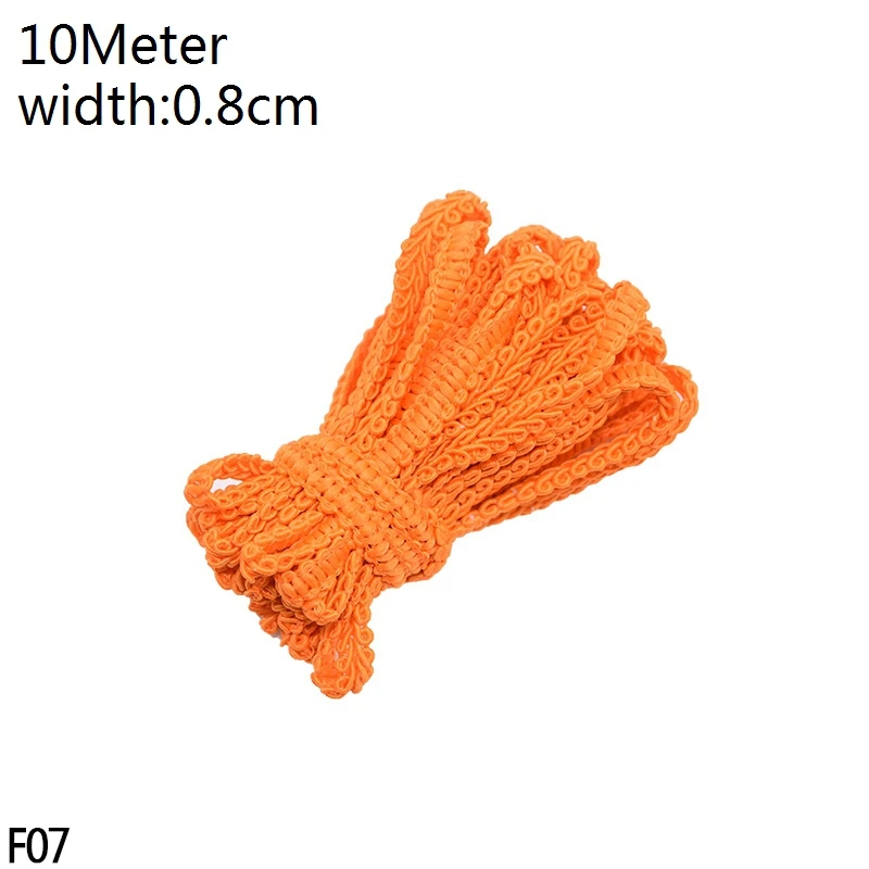 F07-10m orange 1/3/10 ярдов ручной работы с кружевной отделкой в стиле пэчворк Материал белого и розового цветов с кружевными вставками, с узором в сердечко, лента для самодельного украшения одежды швейная фурнитура - Цвет: F07-10m orange