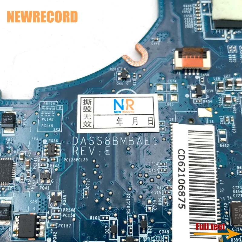 Новая плата NEWRECORD DASS8BMBAE1 CN-01XFF3 01XFF3 для ноутбука Dell XPS 15z L511z с процессором I7-2640M и графическим процессором GT525M. Полная проверка.