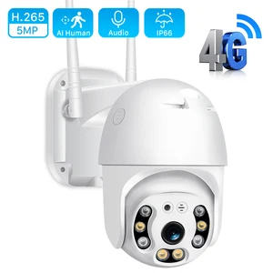 4g sim card wifi ip camera 1080p 3mp 5mp hd wireless wifi outdoor ptz security camera two way audio ai human detect cctv camera free global shipping