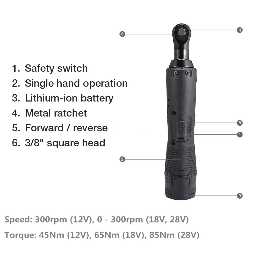 3/8 '཈V 18V 28V 2 литий ионный аккумулятор электрический ключ с трещоткой