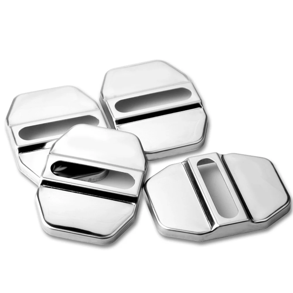 

1Pc Chrome Stainless Steel Door Lock Protective Cover Cap For Mercedes Benz Replacement Parts Auto Car Decoration Accessories
