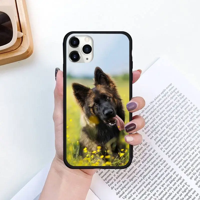 

German Shepherd Dog animal Phone Case for iPhone 11 12 pro XS MAX 8 7 6 6S Plus X 5S SE 2020 XR Luxury brand shell funda coque