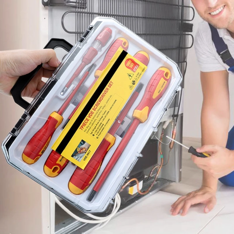 

Hand Tools Changeable Insulated Screwdrivers Set Magnetic Slotted Phillips Screw