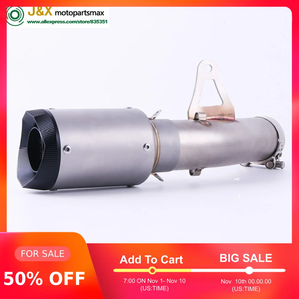 

Motorcycle CARBON FIBER SLip-On AR Exhaust full system middle Pipe for BMW S1000RR 2010-2016