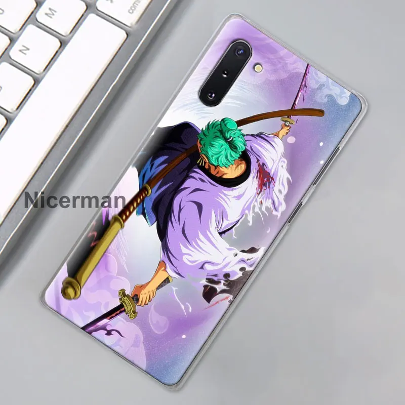 Аниме one piece Луффи Зоро телефонные чехлы для samsung Galaxy Note 10 Plus(5G) Note 8 9 10 S10e S10 S8 S9 Plus жесткий чехол