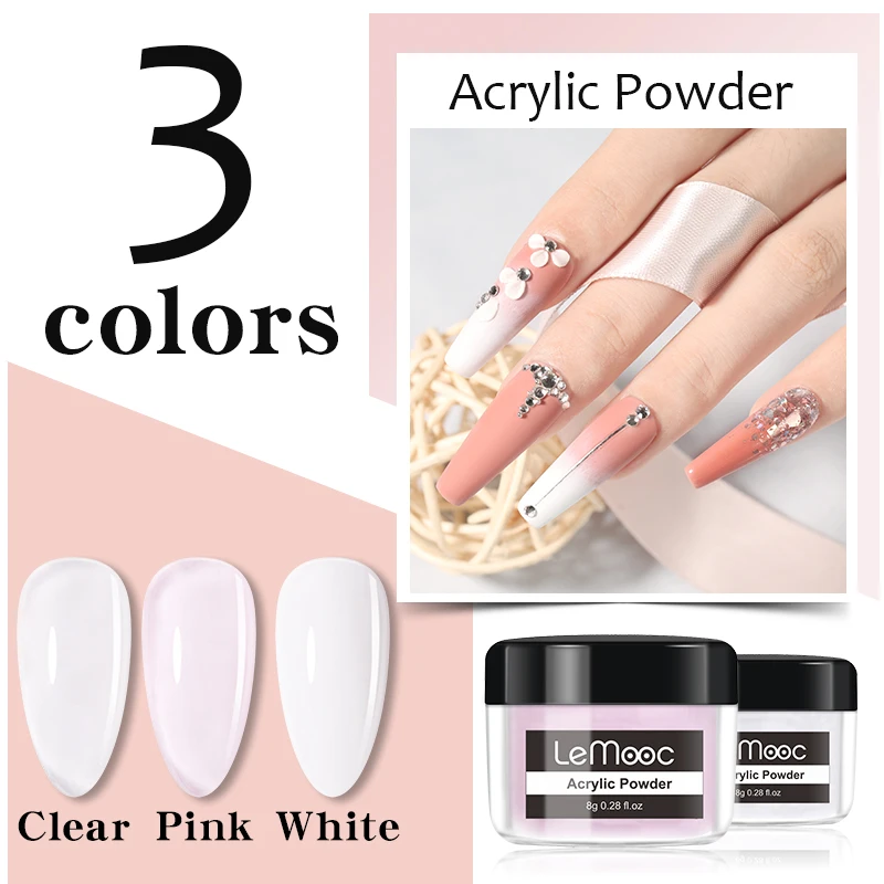 LEMOOC окунивающий пигментный порошок 8 г градиент для ногтей французский цвет