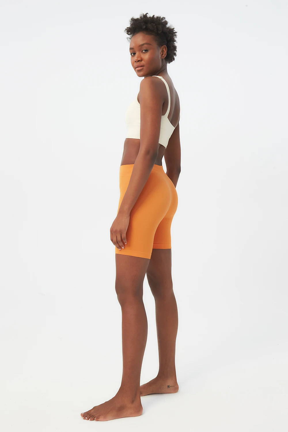 

Sissycos 6" Seamless Ribbed Biker Shorts for Women Girls 2021 Summer High Waist Pants Stretch Fitness Push Up Tights Leggings