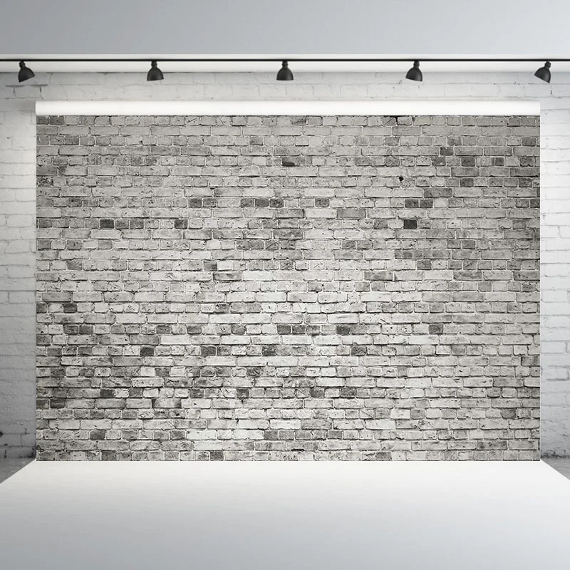 

Виниловый фон для фотосъемки с изображением серой кирпичной стены и полиэстера