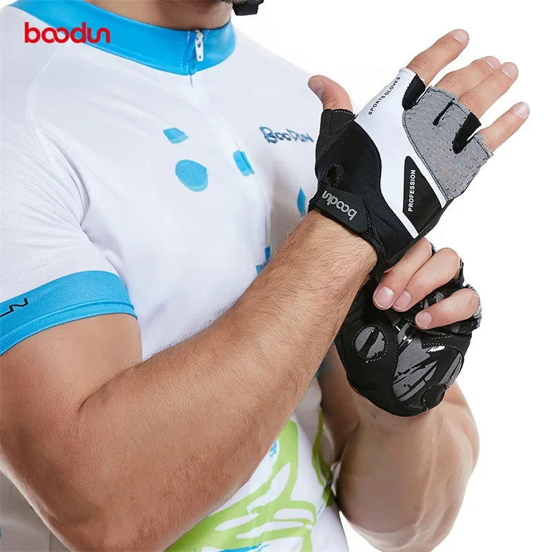 BOODUN летние мужские и женские перчатки для велоспорта с полупальцами дышащие