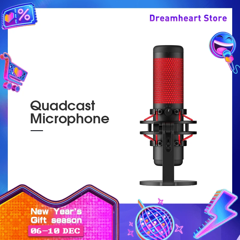 Оригинальный Микрофон Kingston HyperX QuadCast / S микрофон для киберспорта компьютерный