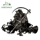 EARLFAMILY 13 см x 10,1 см, череп мрачного Жнеца для шлема, наклейки, забавные автомобильные наклейки, Стайлинг автомобиля, мотоциклетная Автомобильная наклейка, Настенный декор