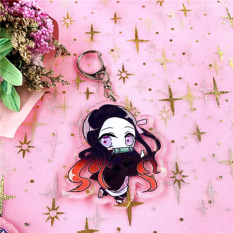 Аниме Demon Slayer косплей реквизит брелок для ключей Kamado Tanjirou Kamado Nezuko Agatsuma Zenitsu Kimetsu No Yaiba Ключ Пряжка орнамент