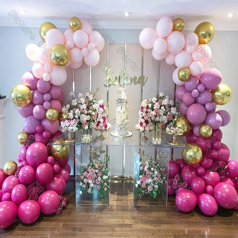 

Pink Themed Party Balloons Garland Kit DIY Wedding Arch Valentine Day Latex Ballon Decoration Birthday Party Baby Shower Decor