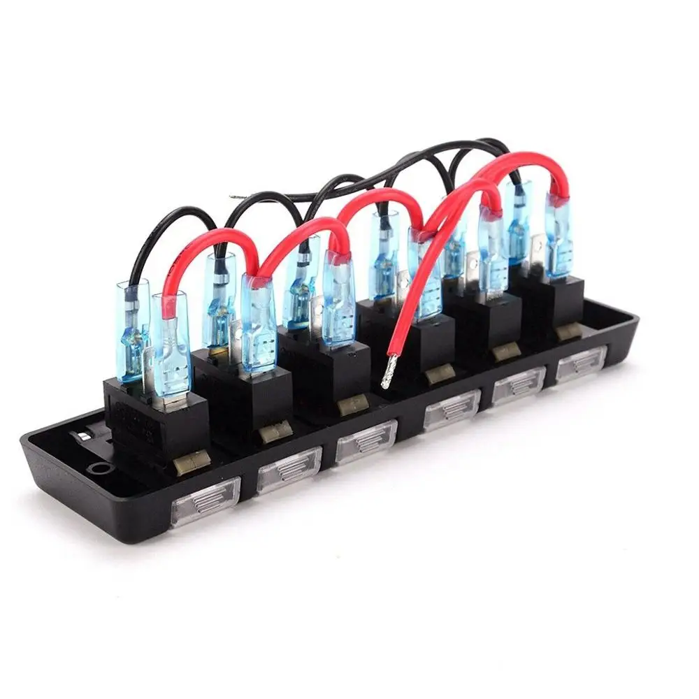 6 DC 12V 12A RV автомобиль яхта светодиодный кулисный переключатель морской панели